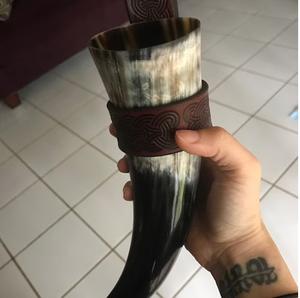 Cuerno para beber de dragón Vikingo, soporte personalizado, cuerno de búfalo para beber Vikingo, cuerno para beber Natural pulido - Product Image 2