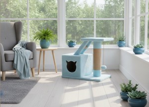 เสาข่วนแมวคุณภาพสูง Amistar Sky Shelter สำหรับแมวทุกสายพันธุ์และทุกขนาด - Product Image 5