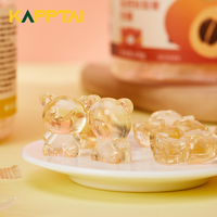 Gummies de sirop de poire et de nèfle d'automne Bonbons en vrac aromatisés doux et fruités avec motif de pièce d'ingrédients acides et aromatiques