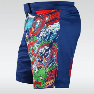 กางเกงขาสั้น MMA ของผู้ชายน้ำหนักเบาเอวยางยืดดีไซน์ลำลองออกแบบโลโก้ได้ตามต้องการ - Product Image 3