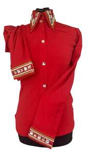 Camisa de equitación de espectáculo occidental para hombres y mujeres de primera calidad para entusiastas de la equitación - Product Image 4