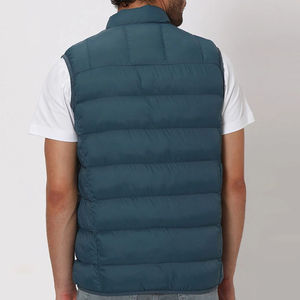 Gilet matelassé en toile pour homme, col montant, grande taille, chaud, avec logo frontal, confortable, haute qualité, imperméable, à capuche – Collection Hiver 2026 - Product Image 4