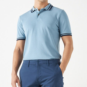 Polo informal de manga corta para hombre, novedad de verano al por mayor, camiseta de talla europea de negocios con solapa transpirable a la moda - Product Image 6