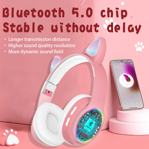 WGH-E1 tai nghe và tai nghe HIFI chất lượng cao với tai nghe chơi game hiệu ứng ánh sáng RGB không dây <span class=keywords><strong>stereo</strong></span>, thích hợp cho máy tính bảng. - Product Image 3