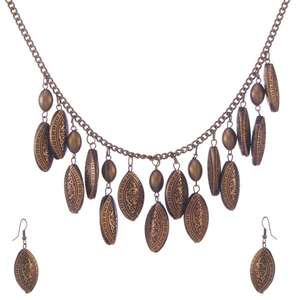 Urthn <b>Fine</b> <b>Jewelry</b> <b>Sets</b> Antique Gold Plated Contemporary Necklace 1102932 - Product Image 1