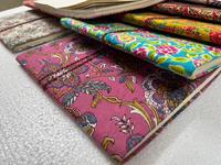 Carnets en papier de coton imprimés en sérigraphie sur mesure, couverture en tissu, designs artisanaux créatifs, portables, pour une écriture réfléchie, promotionnels