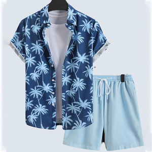 Top Trending Sublimation Beach <b>Shirts</b> for <b>Men's</b> Wholesale Price Breathable Quick Dry Soft Fabric Floral <b>Shirt</b> Beach Shorts - Product Image 4