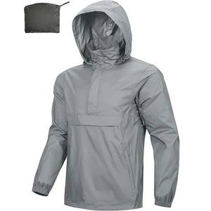 Vestes de pluie en toile pour hommes de style urbain, haute qualité, imperméables, respirantes, à manches longues, col montant, couleur unie, Pakistan - Product Image 3