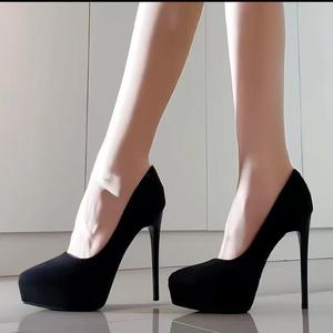 Nuevos Zapatos de Tacón de Aguja con Plataforma Elegantes, que Aumentan la Estatura, Estilizan la Pierna, Versátiles, Formales, Cómodos, para el Trabajo, Negocios, Uso Diario, para Mujer - Product Image 3