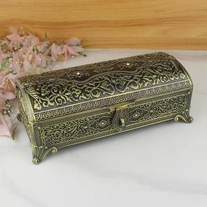 Conjunto de Tres Cajas de Joyería de Metal Elegante de Plata, Organizador de Almacenamiento de Joyas de Metal para Guardar Joyas Elegantes en Latón G - Product Image 5