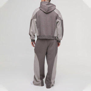 Custom Logo Heavyweight Cotton <b>Distressed</b> Streetwear Set Men Women Vintage Acid Wash Zip Up Tracksuit 2026 - Product Image 2