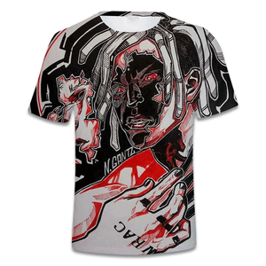 เสื้อยืดแขนสั้นผู้ชายสไตล์ลำลองทรงโอเวอร์ไซส์ ผ้าคอตตอน/ใยไผ่ถักคุณภาพสูง ขายส่ง - Product Image 5