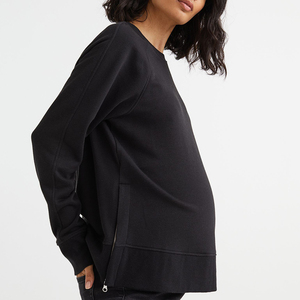 Sudaderas con logotipo personalizado para mujer, Sudadera larga informal con hombros descubiertos para mujer - Product Image 1