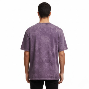 เสื้อยืดชายลายกรดฟอกสีอ่อนแบบพรีเมี่ยมผ้าคอตตอน100% นิ่มแห้งเร็วระบายอากาศได้ดีมีสไตล์สวมใส่ในยิม - Product Image 2