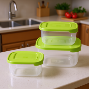Tontarelli Family Food <b>Storage</b> Set of 3 Green 904063781A 950ml 1.5lt 2.5lt Food <b>Containers</b> - Product Image 3