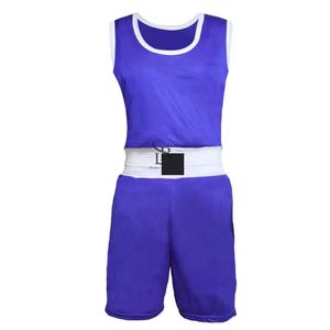 Unisexe 100% Polyester Kick Boxing Vest & Shorts Kit Personnalisé Simple En Gros Arts Martiaux Porter Kickboxing Uniformes - Product Image 6