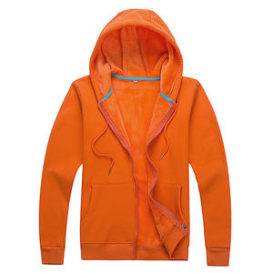 Vente en gros de couleur personnalisée sweat à capuche zippé léger en coton et polyester mélangé coupe unisexe - Product Image 5