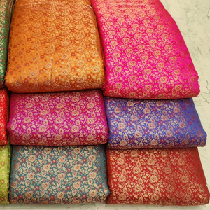 Luxury Brocade Fabric Rich Woven Textile with Intricate Floral and Traditional Patterns for Dresses Sarees Sherwanis Home Decor - Product Image 1