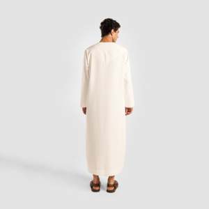 Chemises habillées ThobeX 100 % coton respirantes, blanches, avec technique de teinture unie - Product Image 3