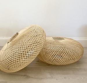 Fatto a mano bohémien Rattan lampada accogliente <span class=keywords><strong>paralume</strong></span> di bambù asiatico per la decorazione dello spazio interno per banconi da caffè interni interni - Product Image 1