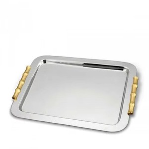 Plateaux de service en métal de style tendance pour fournitures d'hôtel et de restaurant Cadeau de pendaison de crémaillère Pièce authentique - Product Image 5
