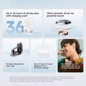 Tai nghe không dây Redmi Buds 6 Play TWS, thời lượng pin dài, điều khiển cảm ứng, tai nghe không dây Mi, khử tiếng ồn AI cho cuộc gọi rõ nét - Product Image 5