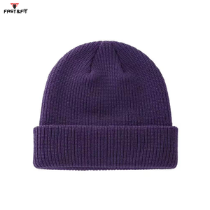 Wholesale Custom Unisex Winter Breathable <b>Waterproof</b> Cotton Fleece Fabric <b>Beanie</b> Hat Multi Color Optional Plain 3D Embroidery - Product Image 2