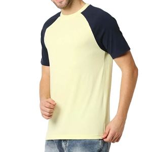 T-shirt 100% coton pour hommes coupe ample imprimé pas cher prix hommes Simple couleur unie respirant confortable t-shirt décontracté - Product Image 3