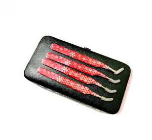 Sevmek Surgical Private Label Stainless Steel Eyelash Tweezers for Eyelash Extension <b>Tools</b> Paper-Coated Lash Design <b>Smooth</b> - Product Image 2