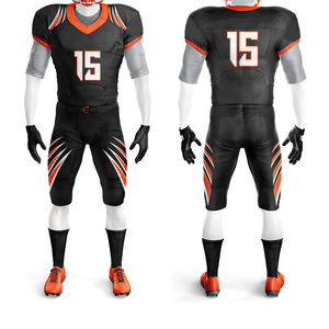 Uniforme de Fútbol Americano Personalizado Premium, Secado Rápido, Transpirable, 100% Poliéster, Manga Corta, Logotipo en Color en la Parte Delantera, Servicio OEM - Product Image 3