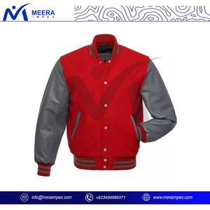 Veste d'université en toile personnalisée de la meilleure qualité du fournisseur pour hommes Veste de baseball coupe-vent confortable avec impression de logo - Product Image 3