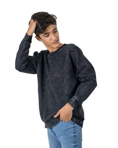 Venta al por mayor de los hombres de diseño de moda sudaderas de ropa informal de color sólido en blanco liso cuello redondo de buena calidad lavado con ácido sudaderas - Product Image 1