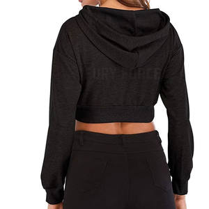 Uso al aire libre superventas mujeres Crop Top sudaderas con capucha ropa de moda mujeres duraderas Crop Top sudaderas con capucha - Product Image 4