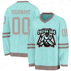 Camiseta de Hockey Personalizada con Nombre, Impresión por Transferencia de Calor, Degradado Retro, Transpirable, Sin Costuras, 100% Poliéster, Colorida, Manga Larga - Product Image 5