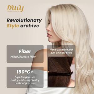 Elara-DWY MiraScalp Tea Brown Long-Length Wave Synthetic <b>Wig</b> Glueless for Big Scalp Area US Only - Product Image 6