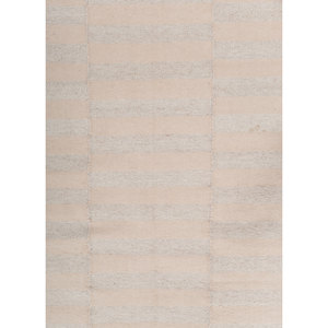 Tapis faits à la main en laine et viscose à tissage plat Indusbar Ivory, tapis rectangulaire rayé pour couloir et salon - Modèle Adwv-13008 - Product Image 3