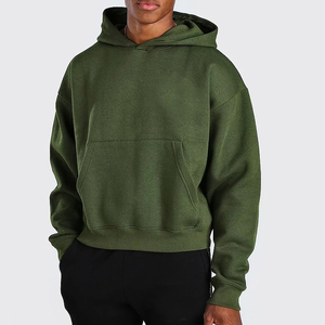 Venta caliente Sudaderas con capucha para hombre Heavyweight Boxy Fit Unisex Oversize Heavy Thick Fleece Cotton Knitted Hoodie Hombres - Product Image 1