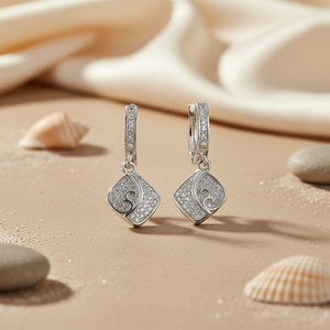 Pendientes de Plata 925 con Corte de Diamante para Mujer, Producto de Regalo Elegante - Product Image 2