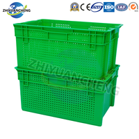 Panier de rangement écologique pour mangues caisse à fruits en plastique caisse empilable en plastique avec filet