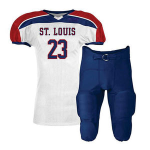 Ensemble d'uniformes de football américain personnalisés par sublimation pour hommes et jeunes, maillot en mesh respirant et pantalon rembourré, kit de sport d'entraînement pour équipe - Product Image 1