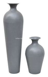 Vases à fleurs en fer de style zen asiatique traditionnel IHA en gros, différentes tailles pour la décoration de mariage et de la maison - Product Image 6