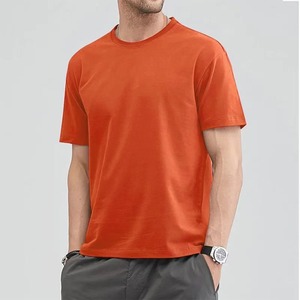 Camiseta de manga corta de verano para hombre, ropa interior informal de Color sólido con cuello redondo, ropa de marca de alta calidad para hombre, novedad de 2025 - Product Image 2