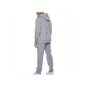 Custom Logo Men's Double-Layer 100% Cotton <b>Track</b> <b>Suit</b> with Oversized Hood Plain Heavyweight Outgoing Tracksuit Hooded Collar - Product Image 4