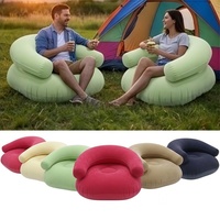 Canapé gonflable moderne et décontracté, floqué, avec accoudoirs et dossier, chaise portable d'extérieur écologique