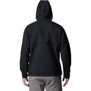 Veste d'hiver en softshell à fermeture éclair en toile enduite en gros, veste pour homme de la rue, écologique, coupe-vent, imperméable, à capuche, 240g - Product Image 2