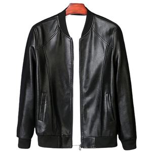 Chaqueta de Cuero Genuino Negra para Hombre OEM, Chaqueta de Cuero para Motocicleta, Chaqueta de Cuero Elegante para Hombre - Product Image 1