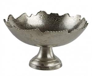 Grand saladier et plat de service en laiton doré de style vintage avec pieds, idéal pour les mariages et événements - Product Image 3