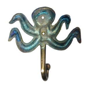 Crochet mural en forme de pieuvre antique, best-seller, matériau personnalisé, crochet solide, décorations murales pour accrocher les vêtements, les manteaux, les chapeaux et les clés - Product Image 3