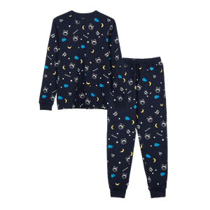 2-Piece Interlock Cotton Pajama Set <b>Women</b> XL Breathable <b>Compressed</b> 260 GSM Knitted Waffle Stretch Solid Pattern Print Long - Product Image 2