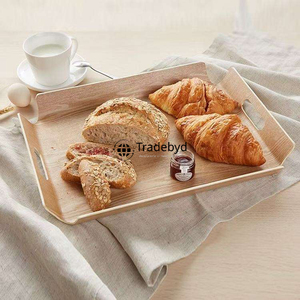 Tradebyd Premium MDF Bandeja de madera Elegante bandeja multiusos para alimentos, bebidas y decoración - Product Image 1